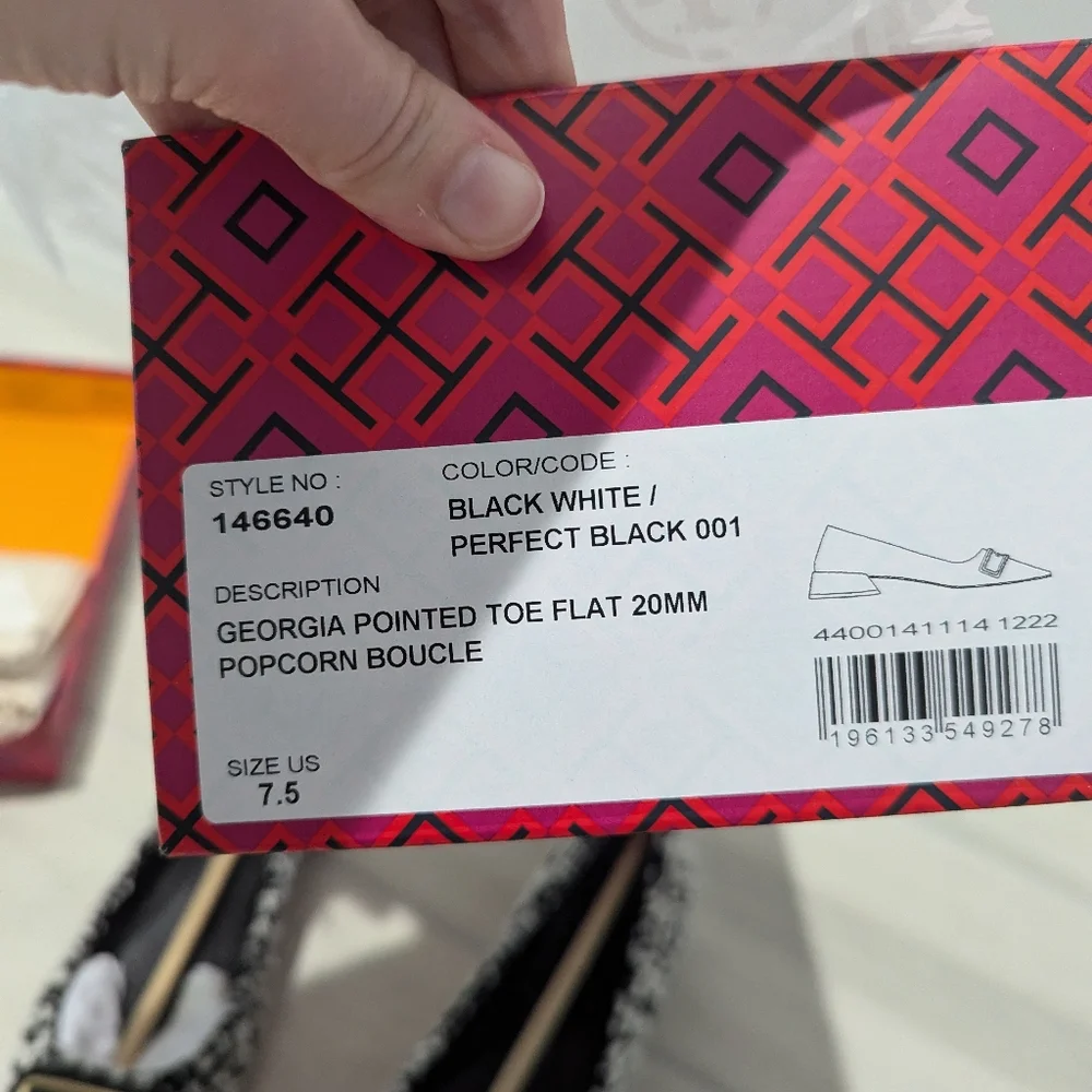 Tory Burch Georgia Pointed Toe Flat - Picture 2 of 13